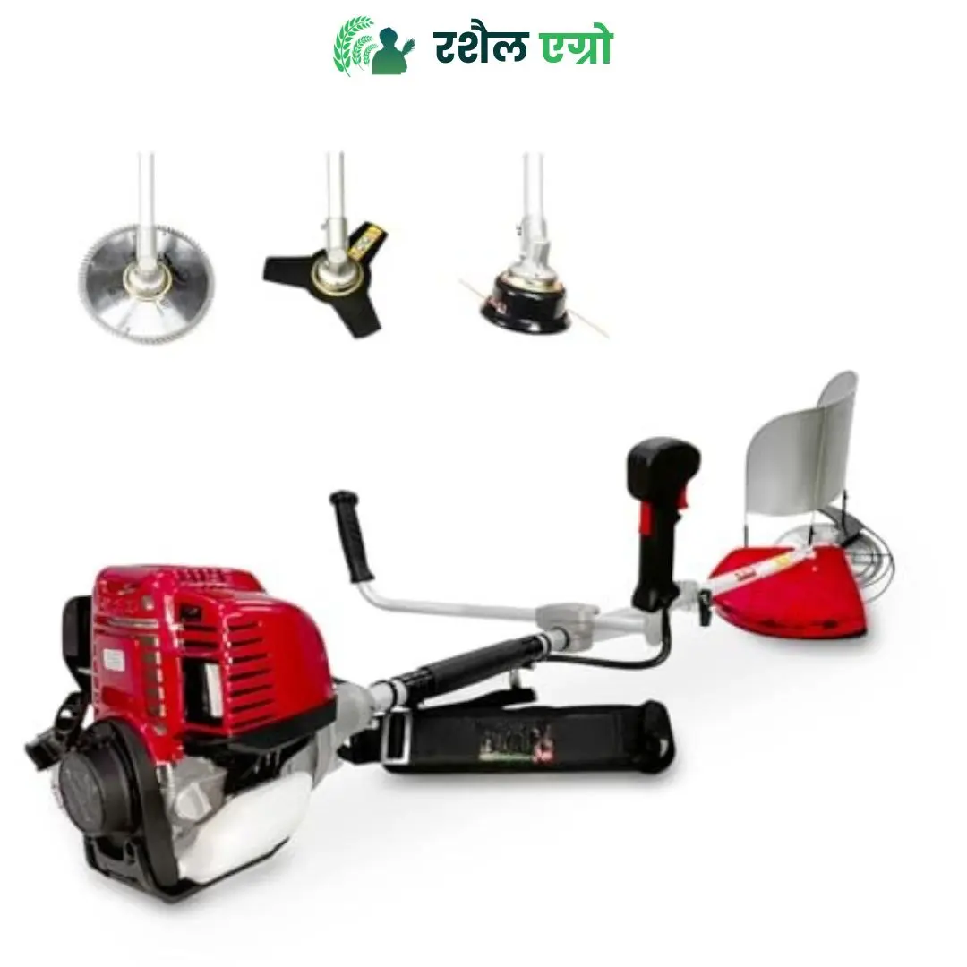 Rashail Side Pack GX35 Brush Cutter | Heavy-Duty 4 Stroke Honda Engine Grass Trimming Machine for Agriculture & Garden Uses.