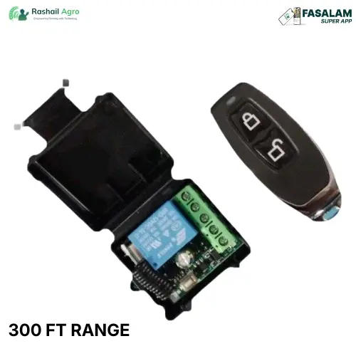 Rashail RF Remote Set with Receiver 300ft for Zatka Machine | Wireless Remote & Receiver Kit| Made in India